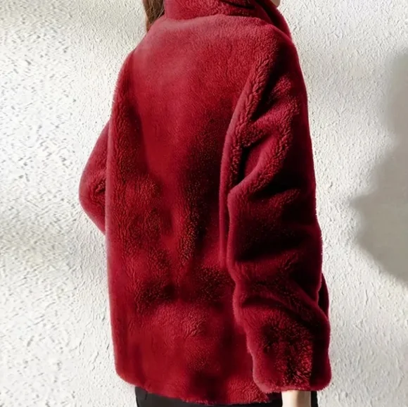 NEW Teddy Coat w/pockets - Picture 2 of 5